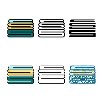 Forms pile textile color icon vector Stock Illustration