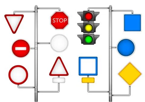 Forms for a road signs Stock Illustration