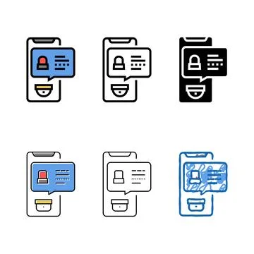 Forms security application message color icon vector isolated Illustrazione stock