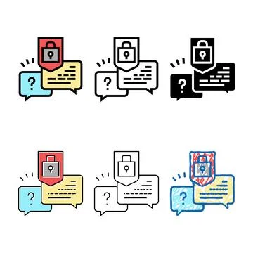 Forms security consultation color icon vector Illustrazione stock