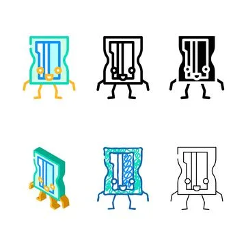Forms sharpener school character color icon vector Stock Illustration
