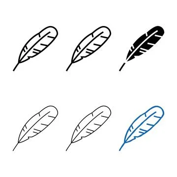 Forms swan feather soft fluffy color icon vector Stock Illustration