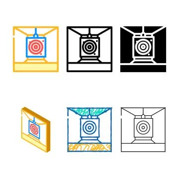 Forms target for shouting color icon vector Stock Illustration