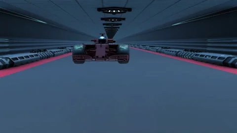 Formula 1 car race 3D animation. Futuristic theme Stock Footage 257495891