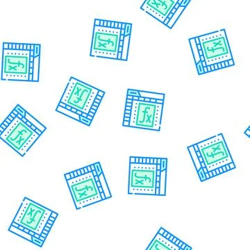 Formula and function electronic document vector seamless pattern Stock Illustration