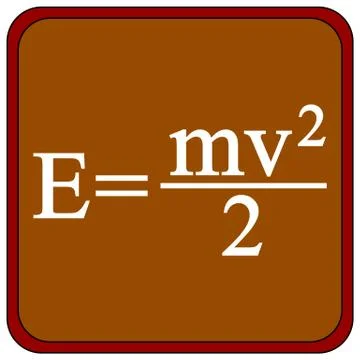 Formula on a brown school board. Illustrazione stock