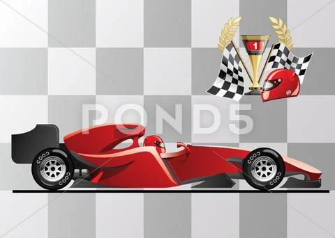 Formula car Stock Illustration