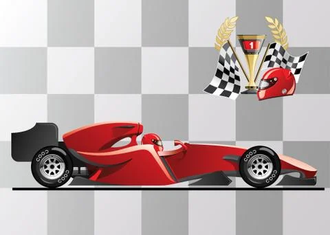 Formula car Stock Illustration