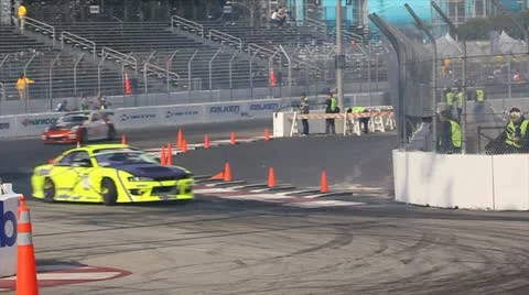 Formula Drift 2011 Slow Motion 02 Stock Footage 20471528