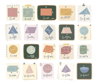 Formula figure set in scandinavian style Stock Illustration