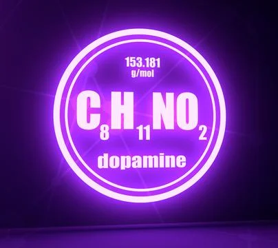 Formula hormone dopamine. Stock Illustration