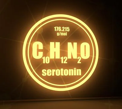 Formula hormone serotonin. Stock Illustration