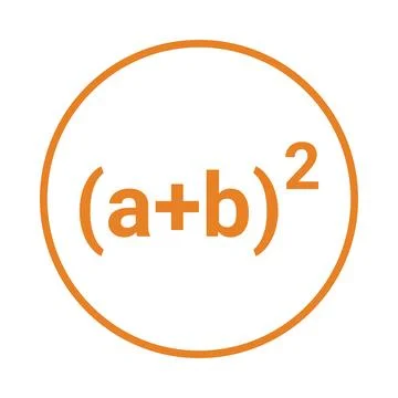 Formula, math icon. Orange color vector EPS. 스톡 일러스트