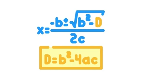 Formula math science education color icon animation Stock Footage 327269396