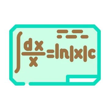 Formula math science education color icon vector illustration Stock Illustration