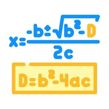 Formula math science education color icon vector illustration Stock Illustration