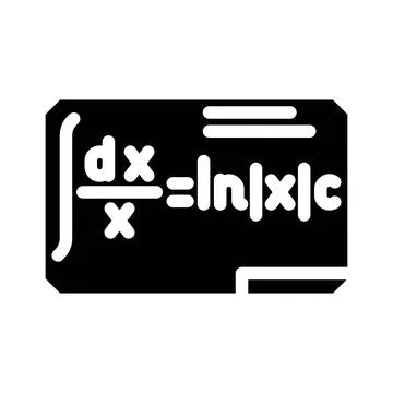 Formula math science education glyph icon vector illustration 스톡 일러스트