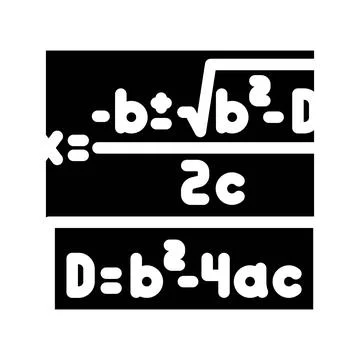 Formula math science education glyph icon vector illustration Illustrazione stock