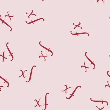 Formula math science education glyph seamless pattern Illustrazione stock