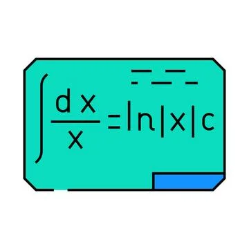Formula math science education icon color illustration Stock Illustration