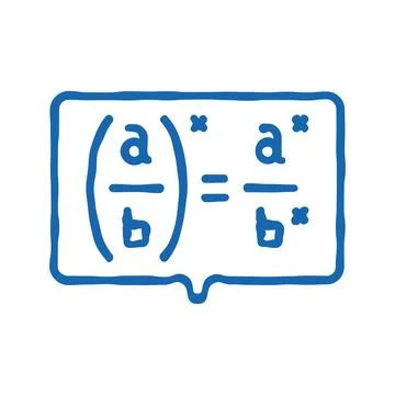 Formula math science education icon doodle illustration Stock Illustration