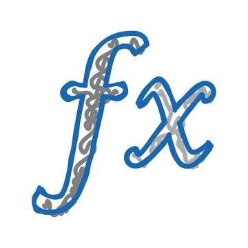 Formula math science education icon doodle illustration Stock Illustration