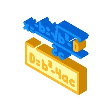 Formula math science education isometric icon vector illustration 스톡 일러스트