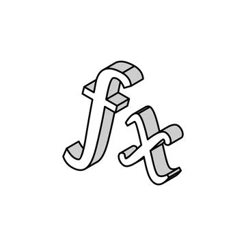 Formula math science education isometric icon vector illustration Stock Illustration