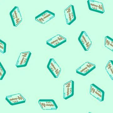 Formula math science education isometric icon seamless pattern Stock Illustration