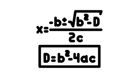 Formula math science education line icon animation Stock Footage 326763279