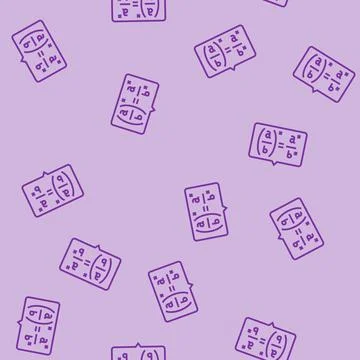 Formula math science education line seamless pattern 스톡 일러스트
