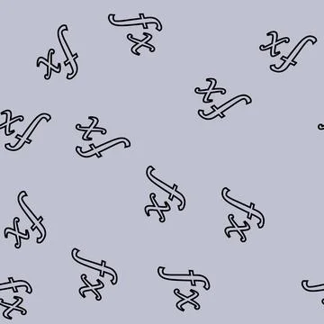 Formula math science education line seamless pattern Stock Illustration