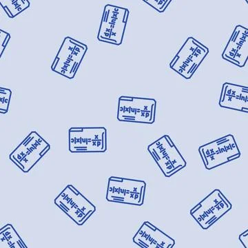 Formula math science education line vector seamless pattern Stock Illustration