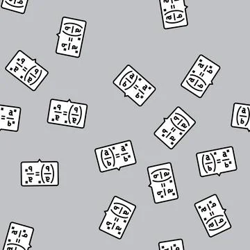 Formula math science education vector seamless pattern Stock Illustration