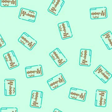 Formula math science education vector seamless pattern Stock Illustration