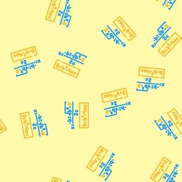 Formula math science education vector seamless pattern Stock Illustration