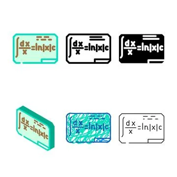 Formula math science looks education color icon vector 스톡 일러스트