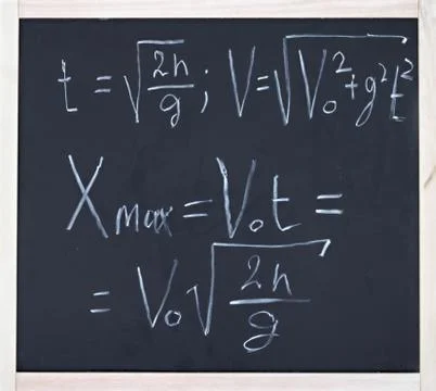 Formula of motion Stock Photos
