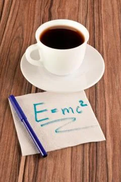 Formula on a napkin Stock Photos