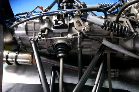 Formula one car engine Foto stock