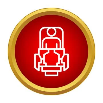 Formula one racing car driver icon Stock Illustration