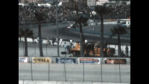 Formula One Racing In Long Beach 1976 Stock Footage 300219448