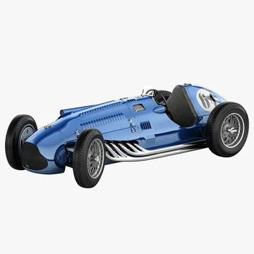 Formula One Talbot Lago T26C 3D Model
