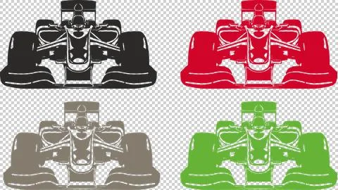 Formula one transparent background Stock Illustration