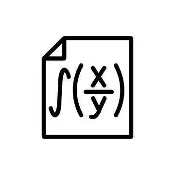 Formula paper icon vector outline illustration Illustrazione stock