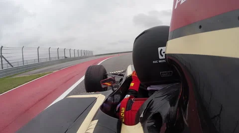 Formula race car on board camera at COTA Circuit of the Americas Vidéo 54449976
