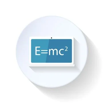 Formula of relativity flat icon Stock Illustration