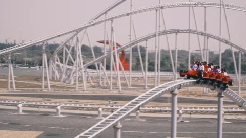 Formula Rossa Roller Coaster. Clip 1