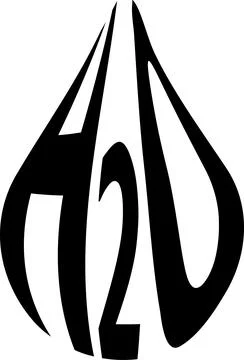 Formula water H2O form drop concept  ecology clean planet Stock Illustration