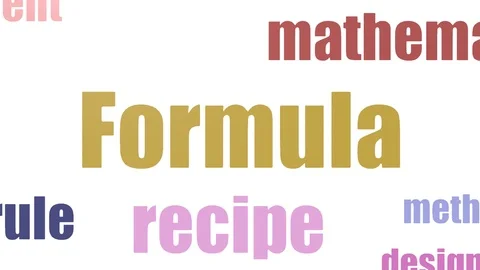 Formula Wordcloud Animated Isolated Video stock 107205136